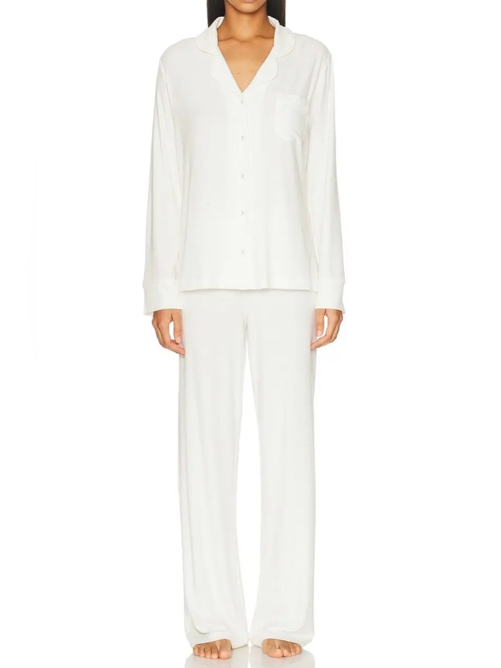 🤍 SKIMS Soft Lounge Rib Sleep Set | Marble | XS | NWT 🏷️